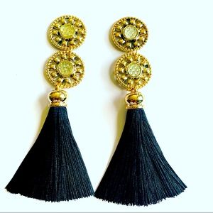 Gold with black tassel